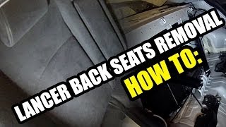 How To Remove Lancer Evolution X Back Seats [upl. by Shina524]