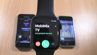 Incoming callApple Watch SE calls iPhone 1st amp Samsung s1 [upl. by Eirehc917]