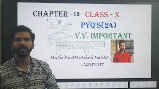 Chapter13 Maths class 10 Mean Median and Mode PYQs 2024 [upl. by Carlstrom]