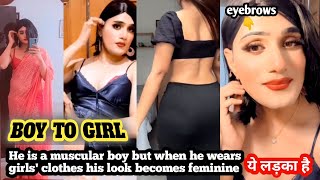 BOY BECOMES BEAUTIFUL GIRL  FEMININE BOY  BOY TO GIRL MAKEUP TIPS amp INFORMATION  LADY GETUP [upl. by Atled652]