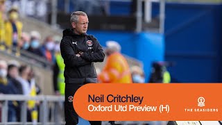 quotWell be fully focusedquot  Neil Critchley  PlayOff Semi 2nd Leg Preview [upl. by Bagley386]