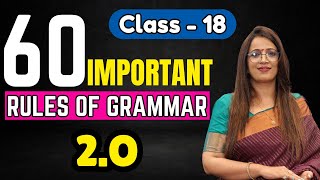 60 Important Rules Of Grammar 2O  Class  18  Basic English Grammar  English With Rani Maam [upl. by Poppas]