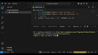 programa em python que calcula a força [upl. by Atekihs]