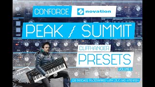 Novation PEAK Cliffhanger Presets 048  Poly Pad amp Bass  CONFORCE [upl. by Paton524]