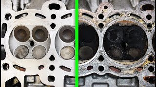 Soda Blasting of a Cylinder Head  Restoration [upl. by Eivets]