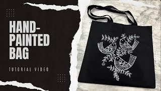 HAND PAINTED BAG TUTORIAL youtubevideos trending viralvideo handpainting [upl. by Rebmetpes479]