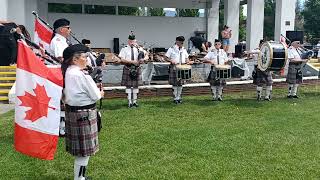 Kalamalka Highlanders Pipe Band at Polson Park 2024 during Canadas 157th Anniversary Part 1 [upl. by Stefa]