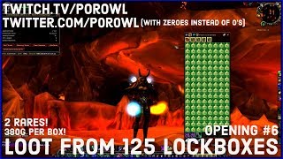 WoW Gold Farm  Opening 125 Lockboxes  47535g  380g Per Box  Opening 6 [upl. by Bega]