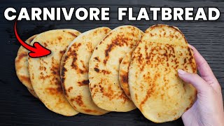 EASIEST Carnivore Flatbread EVER 2 Ingredients [upl. by Courtund193]