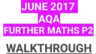 AQA GCSE Further Maths Level 2 June 2017 Paper 2 Walkthrough Part 3 [upl. by Tombaugh]