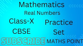 Class XMathematicsPractice Questions based on Real Numbers cbse boardexam realnumbers class10 [upl. by Pardo]