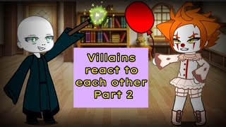 Villains react to each other☆ Pennywise and  Voldemort 2 ♡ [upl. by Etnuhs]