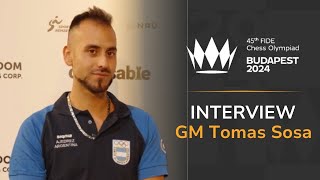 INTERVIEW WITH GM TOMAS SOSA  45TH CHESS OLYMPIAD BUDAPEST 2024 [upl. by Nomi395]