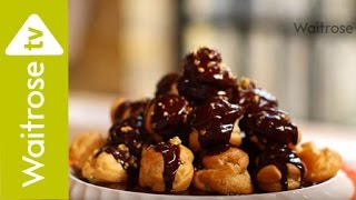 Hazelnut and Chocolate Profiteroles  Waitrose [upl. by Yhtomiht42]