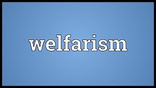 Welfarism Meaning [upl. by Alinoel]