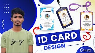 ID Card Design in Canva Tutorial  How To Make Professional Company ID Card canvadesing canva [upl. by Vijar971]