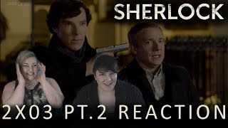 Sherlock 2X03 REICHENBACH FALL PT2 reaction [upl. by Bozovich]