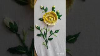 Unique And Easy Blooming Yellow flower And Buds For TableclothCustioncoversDiyshortyoutubeshorts [upl. by Rabjohn206]