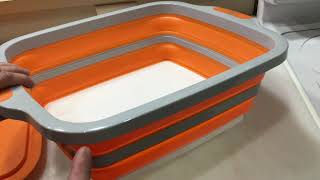 Honest Review Of A large Collapsible BBQ Prep Tub Includes a Lid And Built In Cutting Board  Cool [upl. by Past973]