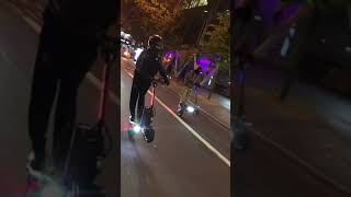 70MPH Electric Scooters Wheelies Across London shorts [upl. by Nnaylrebmik]