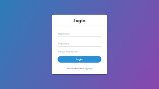 Animated Login Form using HTML amp CSS only  No JavaScript or jQuery [upl. by Previdi]