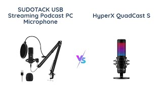 USB Microphone Comparison Sudotack vs HyperX QuadCast S [upl. by Toffey]