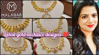 Malabar gold necklace designs with price  Light weight gold necklace designs with price [upl. by Riti]