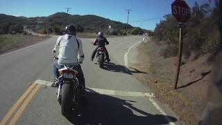 Triumph Street triple R On Board Malibu Canyons [upl. by Gaither233]