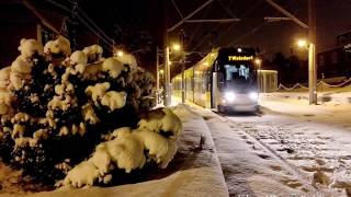 Winter and Dresden tram  Germany January 2017  Part 918 [upl. by Ynnav]