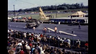 1956 Jack Kochmans Hell Drivers show unidentified race track Massachusetts USA [upl. by Nevs586]