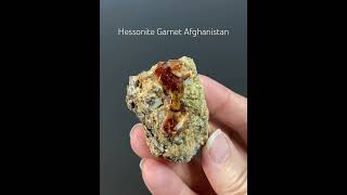 Hessonite Garnets on Matrix from Afghanistan [upl. by Alleunam]