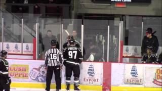 Hubert Poulin vs les bâtons 27022016 LNAH [upl. by Izaak]