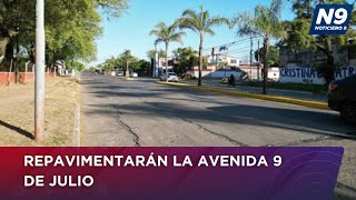 REPAVIMENTARÁN LA AVENIDA 9 DE JULIO  NOTICIERO 9 [upl. by Airamahs151]