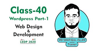 LEDP  Web Design and Development  Bangla Tutorial Class40  Wordpress Part  1 [upl. by Adil498]