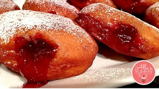 How to make Jam Doughnuts Easy Strawberry Doughnuts Recipe Пончики с клубникой [upl. by Atiuqet]