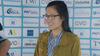 Round 7 Gibraltar Chess postgame interview with Hou Yifan [upl. by Enom]