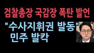 검찰총장 국감장 폭탄 발언 민주당 탄핵 난리났다 quot수사지휘권 발동quot [upl. by Aitnyc]