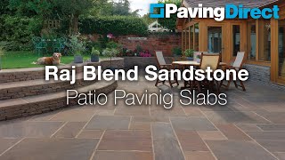 Raj Blend Autumn Brown Indian Sandstone Patio Paving Slabs [upl. by Haleak433]