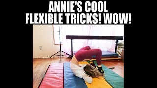 ANNIE THE GYMNAST SHOWS OFF SOME COOL FLEXIBLE CONTORTION  STYLE TRICKS 👍 [upl. by Addison]