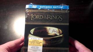 The Lord of the Rings Extended Edition Trilogy Bluray Unboxing [upl. by Calan689]