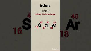 Isobars ll isobars example shorts ChemistryDiariesv8s [upl. by Nerahs406]