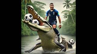 Kylian Mbappé Dresseur de Crocodiles  Il Dompte un Crocodile Mangeur de Ballons de Foot  🐊mbappe [upl. by Nomannic]