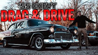 Papaw Goes for a Ride in Our New Drag and Drive ‘55 Chevy [upl. by O'Grady236]