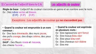 Orthographe  Les accords dans le GN [upl. by Aeli985]