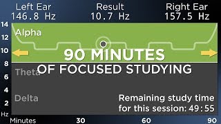 v1 90 Minutes of Focused Studying The Best Binaural Beats [upl. by Yunick702]