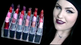 MAC LIPSTICK COLLECTION  LIP SWATCHES [upl. by Amorita]