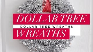 DIY  Dollar Tree Christmas Wreaths  Easy amp BudgetFriendly [upl. by Arres980]