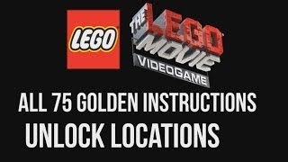 ALL 75 Golden Instruction Pages guide  The LEGO Movie Videogame [upl. by Prunella]