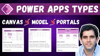 Power Apps Types  Canvas Vs Model Driven Vs Portals  Beginner Tutorial [upl. by Airdnazxela]