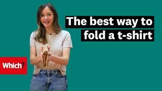 The best ways to fold a tshirt KonMari and pinch method [upl. by Korb]